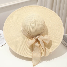 Solhatter for kvinner Trendy bredbremmet sommerstrandhatter Sammenleggbar floppy cap Solbeskyttende stråhatt