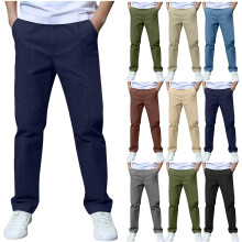Sportieve cargobroek voor jongens en meisjes van 4-13 jaar, stretchbroek met elastische tailleband, twill joggingbroek voor schoolkinderen.