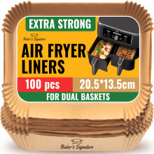 Air Fryer Liners 100pcs, Non-Stick Ninja Air Fryer Liners Disposable Compatible with Ninja Dual, AF300UK, AF400UK, Air Fryer Accessories for Tower,