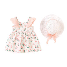 Sommerkjoler til børn, afslappede kjoler til piger, kjoler til småbørnspiger, ærmeløs sommerkjole med tanktop, solkjole i pink, 12-18 måneder