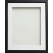 Frame Company Drayton Range Black Frame with White Mount, 10x8 for 8x6 *Choice of Sizes* Fitted with Real Glass