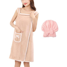 Accappatoio/canotta, gonna da doccia indossabile per donne taglie forti, asciugamano da bagno indossabile con design a 2 bottoni, rimane al suo posto