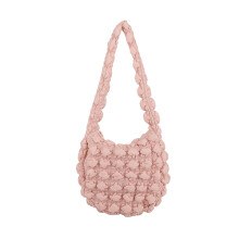 Sacs cabas matelassés pour femmes, légers, rembourrés, à bandoulière, en coton duveteux, grands sacs cabas à motif treillis