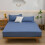 Drap-housse en flanelle de coton, format Queen, poches profondes, bleu clair 5