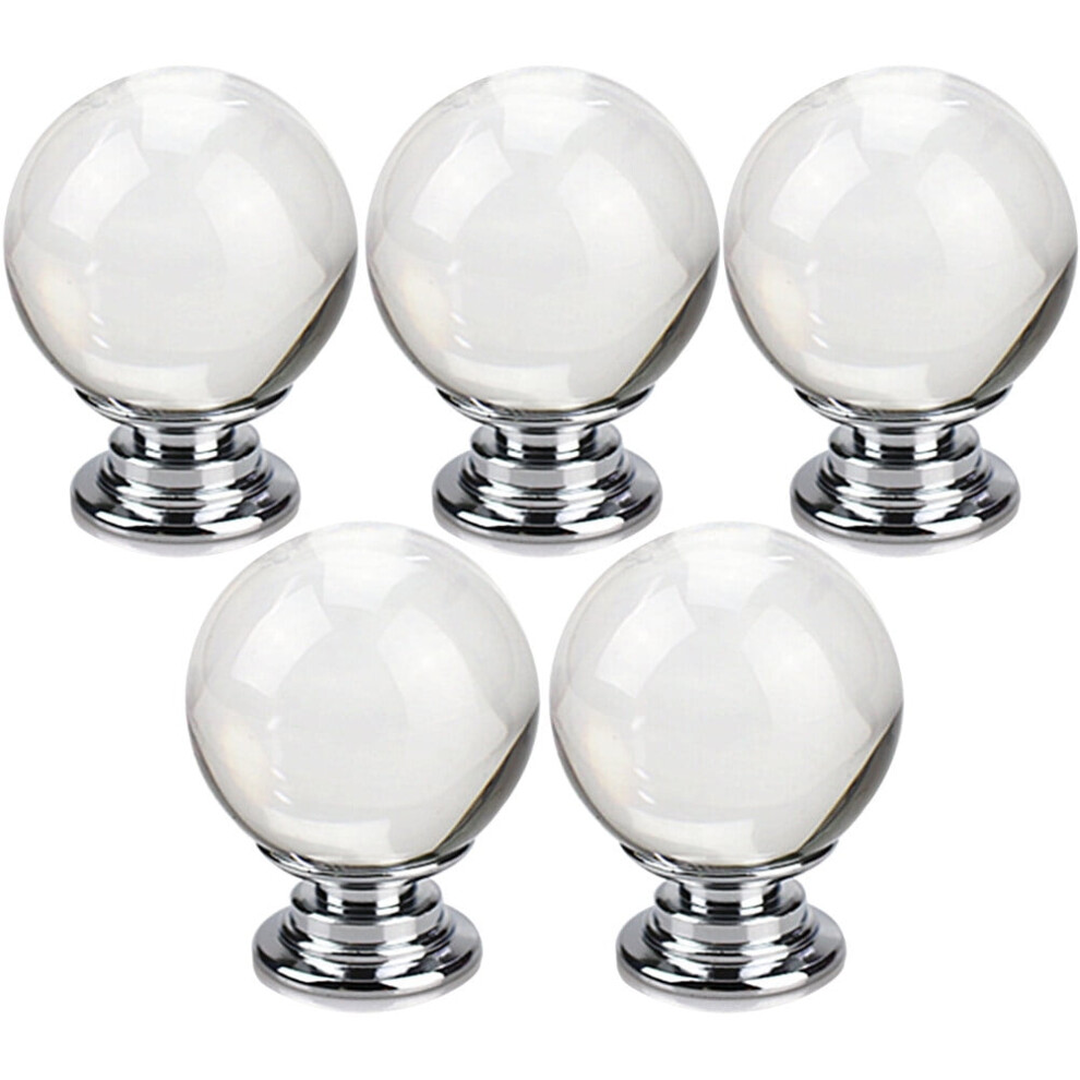 Crystal Transparent Cabinet Knobs Set Of 5 9104899433077