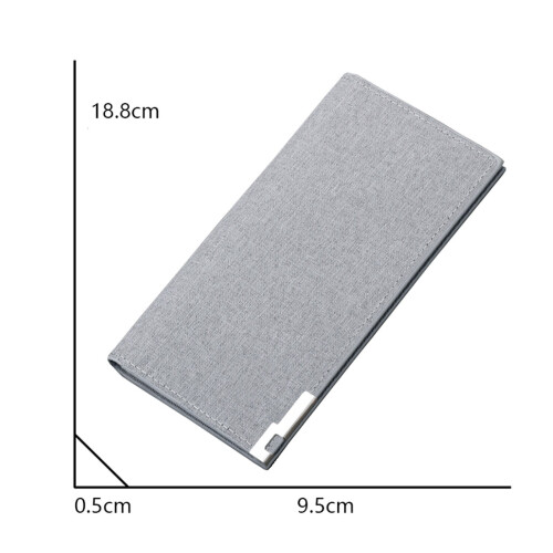 Bifold Slim Long Wallet for Men RFID-Blocking Leather Thin Card Holder with ID Window 2