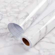 Hode Marble Sticky Back Plastic 30cm X 2m Granite White Grey Vinyl Wrap Contact Paper Self Adhesive Wallpaper Waterproof PVC Roll for Kitchen