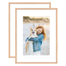 OAK Wood Picture Photo Frame,Compatible with 30x40cm(12x16inch) and 21x30cm(A4) images for High Definition Wall Mounting in Living