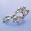 Mote sølv retro ørepynt uten piercing, vikleørering for dame – sølv 3
