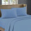 Egyptian Cotton Cal King Sheet Set Medium Blue 4-Pc 3