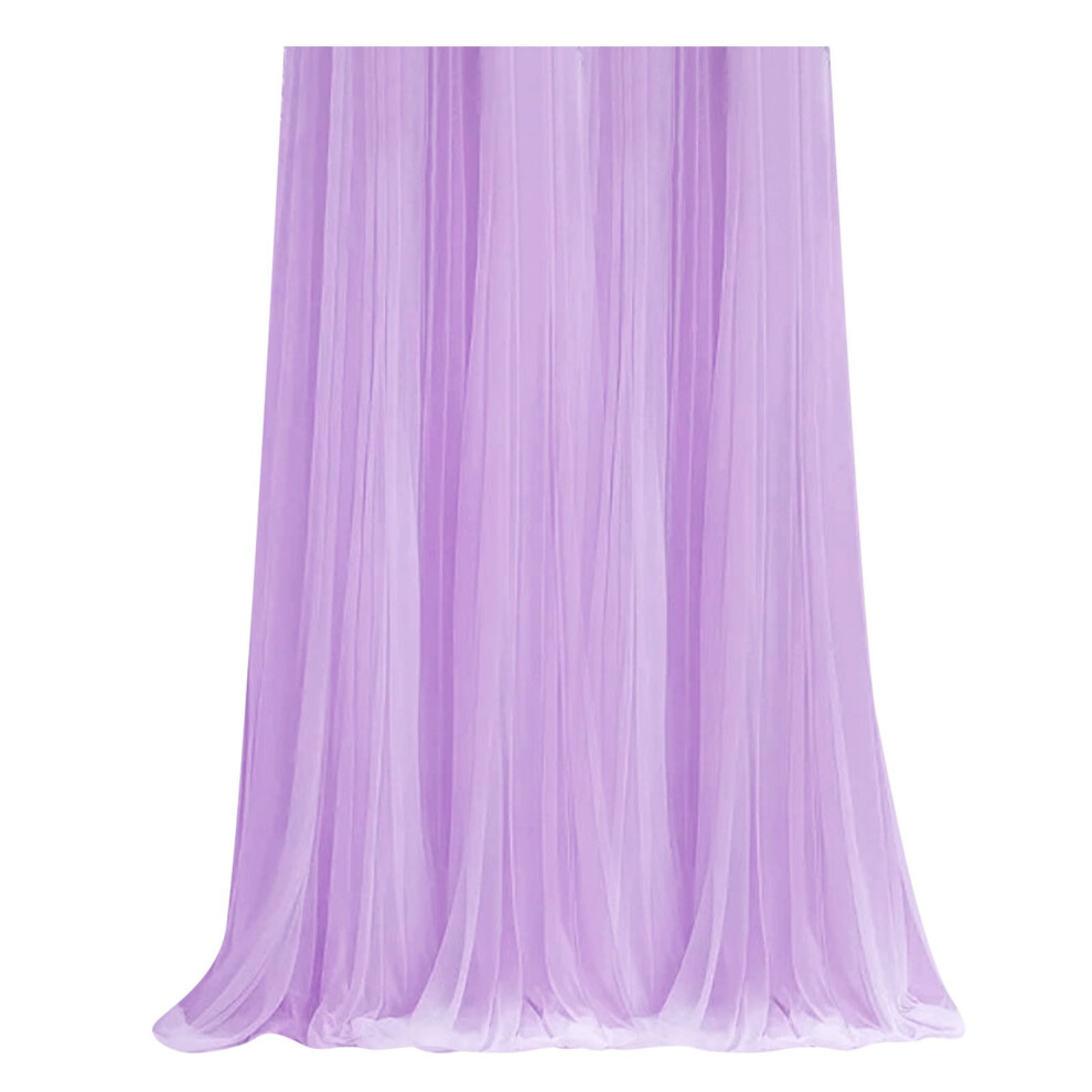 Tulle Backdrop Curtain 29.5 X 84.6 Inches Purple 938499913498