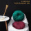 Faux Velvet Round Pleated Throw Pillow with Center Button 6