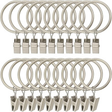 Gerhannery 30 Pack RingsCurtain Clips Strong Metal Decorative Drapery Window Curtain Ring with Clip Rustproof Vintage Compatible with up to 1 inch
