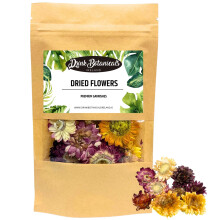 Food Grade Dried Mixed Flowers | 20+ Flowers | 100% Natural | Dried Flowers | Cocktail Toppers | For Garnishing Cocktails, Cake Decoration, Tea