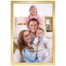 Giftgarden Gold 12x8 Photo Frame, Sleek Thin Design Picture Frames 12x8 Versatile Tabletop or Wall Displays - Single