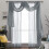 Διαφανές κασκόλ παραθύρου Voile Valance σκούρο γκρι 37x216 ίντσες 7