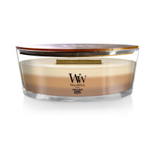 WoodWick Ellipse Scented Trilogy Candle | Caf? Sweets | with Hearthwick Crackling Flame | Up to 50 Hours Burn Time