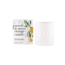 This Works Neroli and Sweet Orange Candle, 220 g - Luxury Candle Enriched with Essential Oils - Hand Poured Scented Candle with a 40hr Burn Time for a