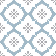 WallPops FP2943 Alfama Peel & Stick Floor Tiles, Multi-Colour, 12 x 12 inches