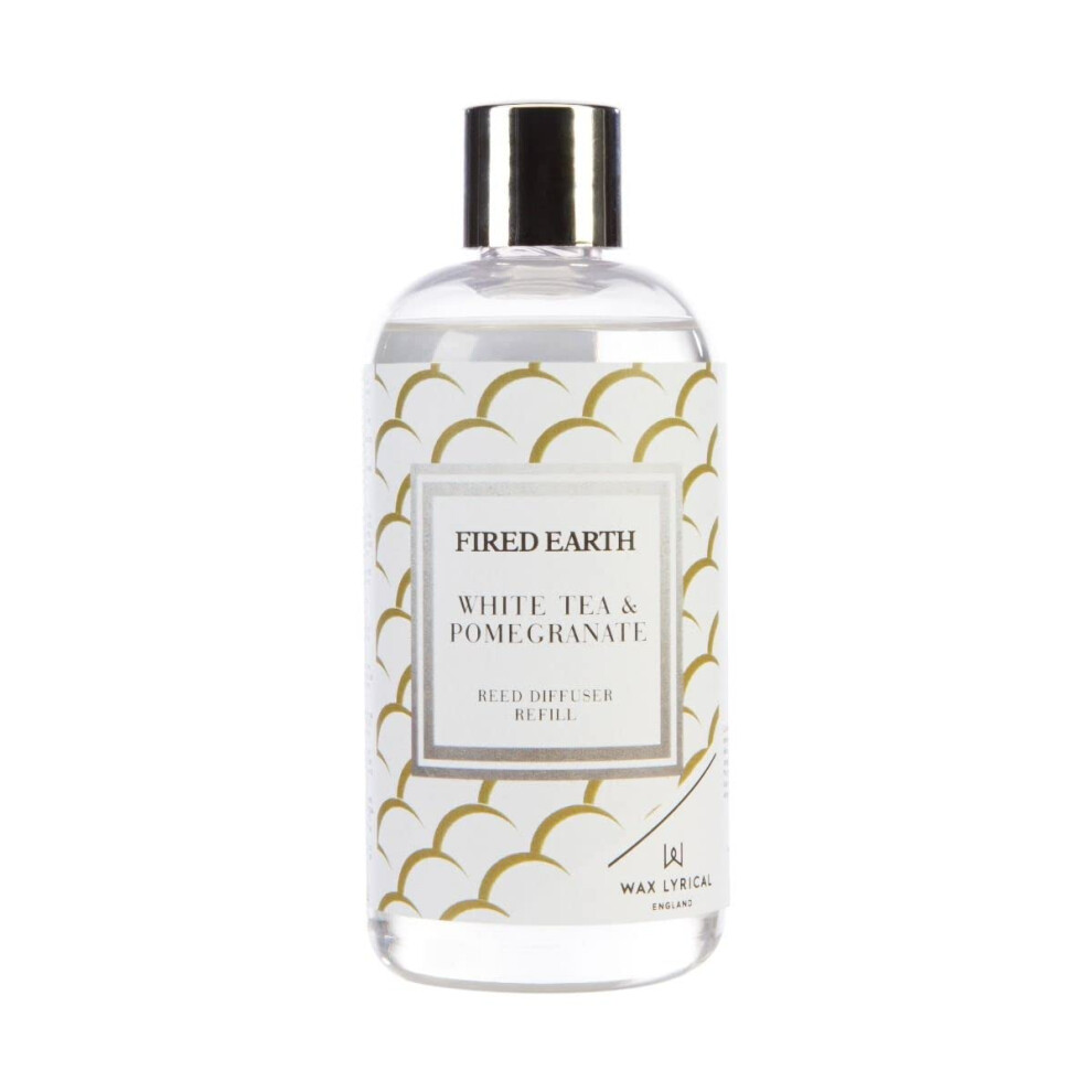 Wax Lyrical Fired Earth Tea & Pomegranate Reed Diffuser Refill, 200Ml, Multi White