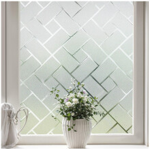 Beautysaid Window Film Privacy Frosted Glass Film for Windows Static Clings Self-Adhesive Frosting Window Cover Vinyl Blinds Film Anti UV Window