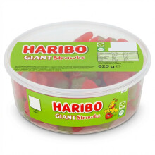 Haribo Giant Strawberries 825g - Large Resealable Tub of Chewy Gummy Sweets