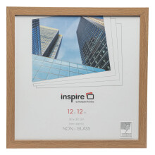 Hampton Frames Square Picture Frame 30x30cm Oak Effect Pack of 1, Acrylic Front, MDF, Wall Mount, Portrait or Landscape, For Posters Certificates