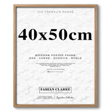 Fabian Clarke London? 40x50cm Modern Oak Wooden Picture Photo Frame Ideal for Prints and Posters Hang Portrait or Landscape