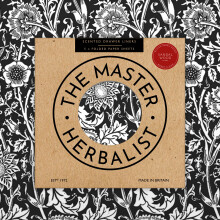 The Master Herbalist Fragrant SANDALWOOD Scented Drawer Liners in a BLACK William Morris Design | Pack of 5 Sheets (FOLDED) | Contains SANDALWOOD