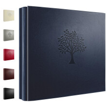 Photo Album 6x4 600 Photos Black Inner Page Tree Pattern Leather Big Capacity Pockets Pictures Album Birthday Christmas Wedding Anniversary