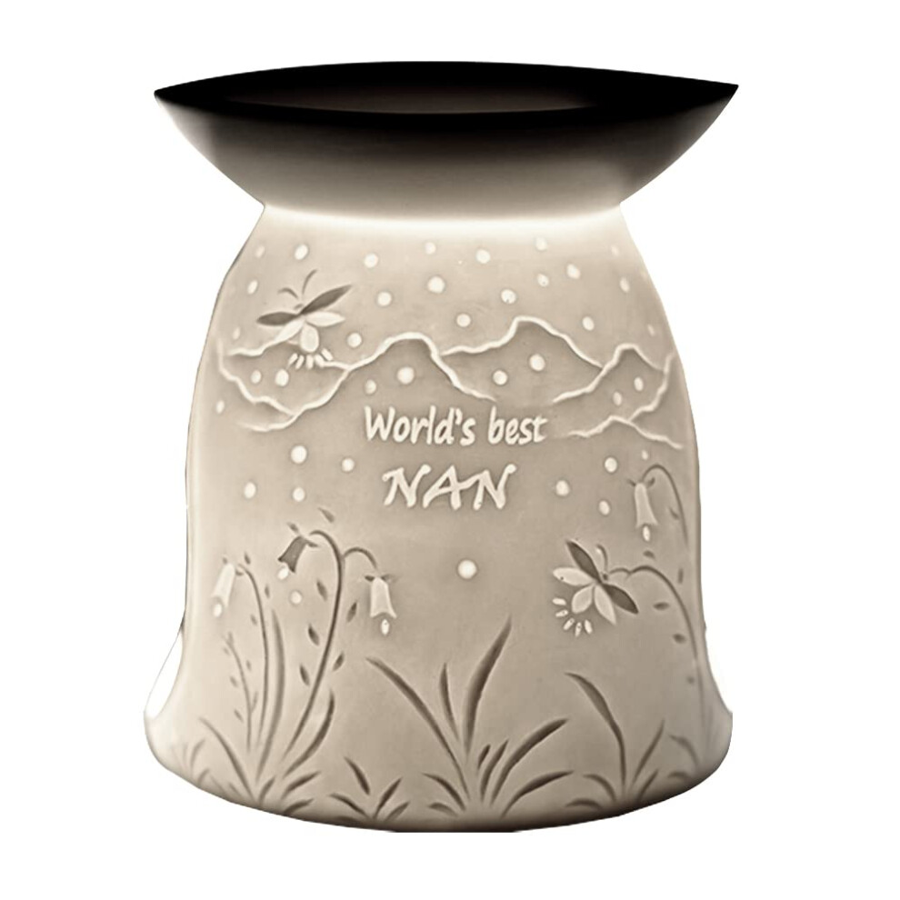 Cello Tealight Wax Melt & Oil Burner, World's Best Nan Wax Melt Burner, Porcelain Designs Safe For Use Around Children And Pets. Use Wax Or Oil In The