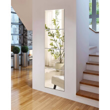 Sqinor Full Length Mirrors Long Wall Mirror Self Adhesive Mirror Tiles Glass 35x35 Stick On Mirrors for Bedroom, Living Room, Wardrobe Doors, Walls