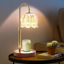 Paryou Candle Warmer Lamp with Dimmer - Electric Candle Lamp with Timer for Jar Candles Scented Candles with 2 Bulb