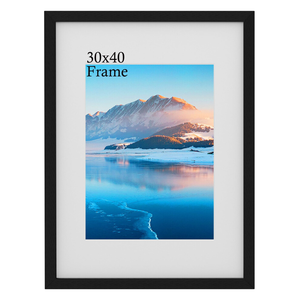 Dtxdtech 30X40 Cm Wooden Frame, 12X16 Inch Picture Frame With Plexiglass, Wall-Mounted Poster Frame, Perfect For Home Decor & Gifting Black
