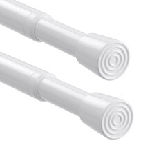 Tension Rod 68-100cm 2Pack Extendable Curtain Poles No Drilling White Spring Rods Net Curtain Rod Adjustable Shower Curtain Pole Tension Rod for