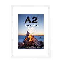 Scholar Tree White A2(42x59.4cm) Photo Frames, Wooden Picture Frames A2 with Mount for A3 Frame, Wall Mountable