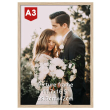 Giftgarden A3 Picture Frame Oak, Elegant A3 Photo Frame for Displaying Posters, Certificates, and Artwork Horizontally or Vertically on the Wall