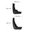 4Pcs Black Mud Flaps for Captur 2019-2024, Impactproof & High Strength 2