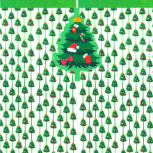 G2PLUS Christmas Tree Foil Curtain: 1m x 2m Tinsel Backdrop, 2PCS Green Christmas Party Decorations for Xmas, Holiday Party, Photo Booth Props