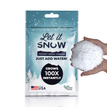 Let it Snow Instant Fake Snow Powder ? Made in The USA, Perfect for Kids, Holiday Decorations, Sensory Play, and Slime ? 1 Pack, Makes 1 Gallons Snow