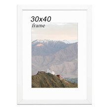 RUN HELIX Wooden 30x40 Picture Frame, ??30 x 40cm Picture Frame?? with Scratch Resistant?? for Wall Display, ??Picture Frames 30cm x 40cm with Mat and