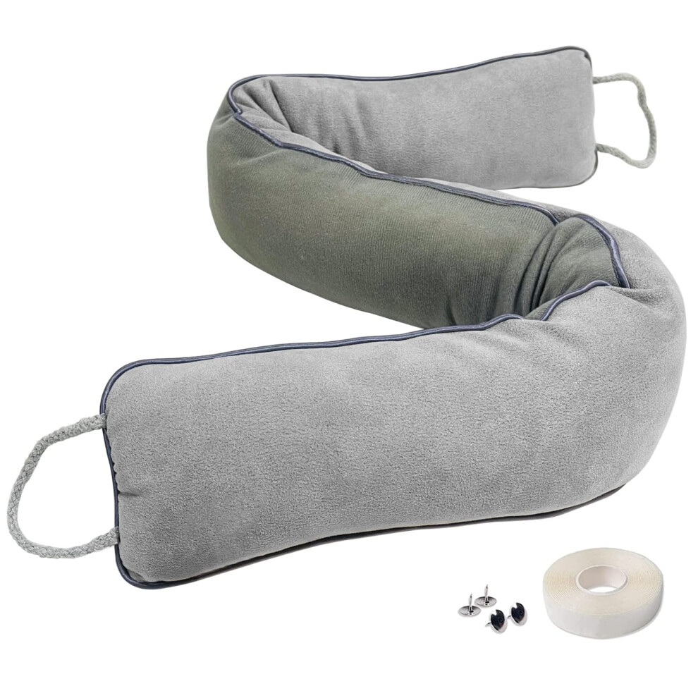 Bseical Draft Excluder For Doors Cushion Heavy, Draught Excluder For Bottom Of Door Window Draft Excluder Fabric Insulation Weighted Soundproof Door Seal