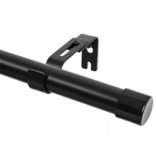 Deconovo 25mm Extendable Curtain Poles Set 76-157cm, Black Curtain Pole with Brackets, Basics Adjustable Curtain Poles for Eyelet Curtains, 76-157cm,