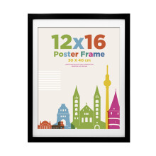 30x40cm Picture Frame with 14x11 Mount, Wooden 12x16 Frames Featuring Clear Acrylic Glass for Table and Wall Mounting, Perfect for Portrait, Home,