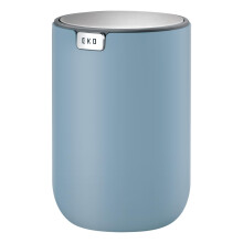 EKO Fandy Table Bin, 1.5L Mini Desk Rubbish Bin with Swing-Top Lid, 1.5 Litre Small Table Round Wastebasket for Office, Home, Bathroom, Bedroom, Car