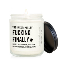 GoMelley Funny Graduation Gifts for Her Him, Congratulations Grad Candle Lavender Scented - 7 oz, 2026 Graduation Presents for College, High School,