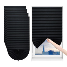 Sneulletoys 4pack No Drill Temporary Blinds Stick on,Easy Fit Self Adhesive Blinds,Non-Woven Fabric Crop According to Size,Curtains for Bedroom