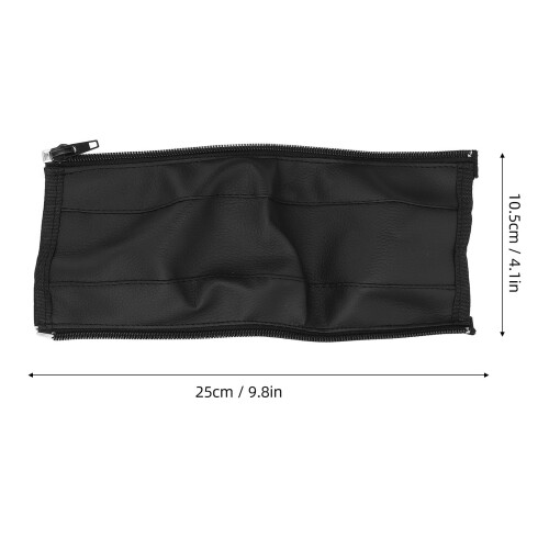 4pcs PU Leather Stroller Handle Covers, Washable, Universal Black 1