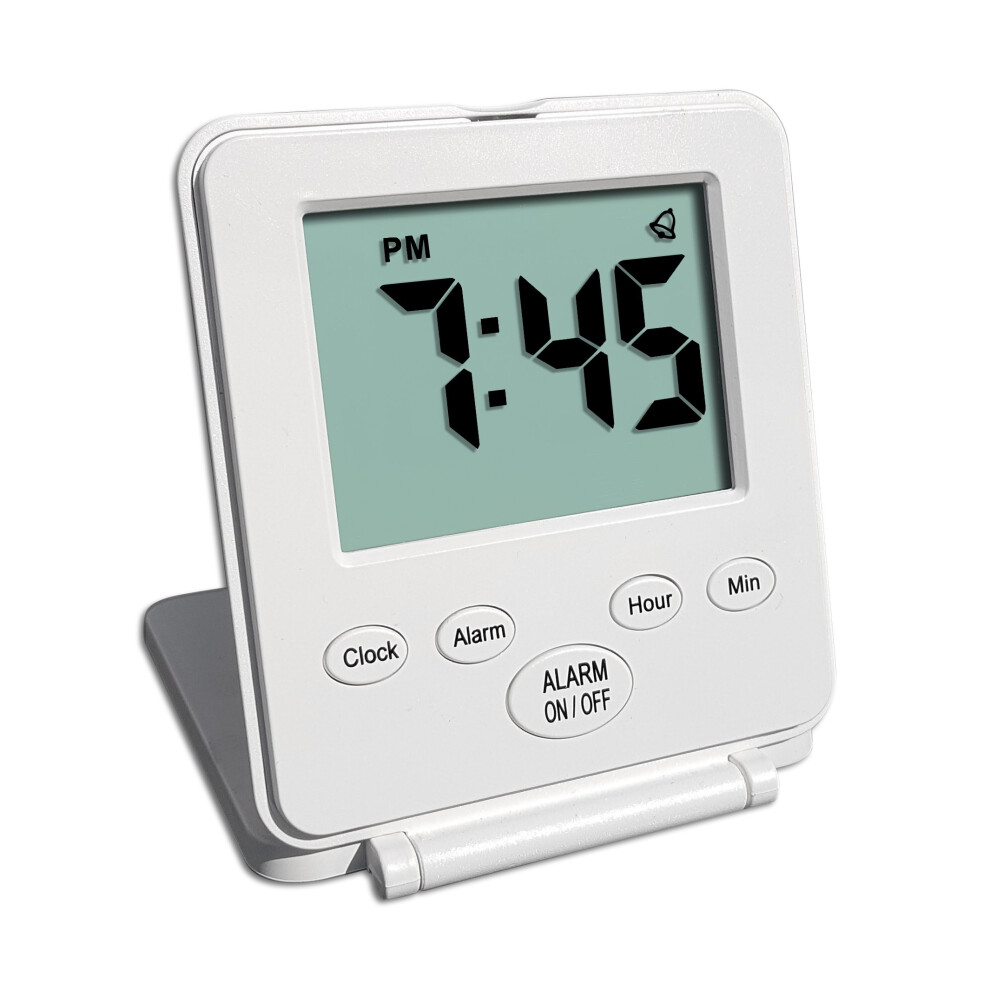 Travelwey Digital Travel Alarm Clock - No Bells, No Whistles, Simple, Battery Operated, Alarm, Snooze, Small And Light, On/Off Switch, Usa Top Selling For 2+