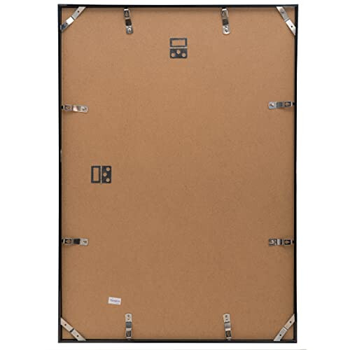 Hampton Frames | Backloader Poster Certificate Photo Frame A2, Black, Acrylic Front, 42x59cm | Rear Loading, Wall Mount, Protective Display for 2